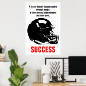 成功サッカーやる気を起こさせるア感動的ート ポスター (ホームオフィス)