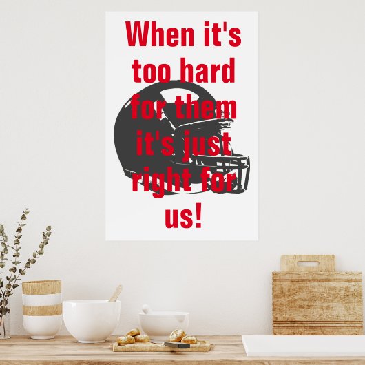 成功サッカーやる気を起こさせるポップア感動的ート ポスター (キッチン)