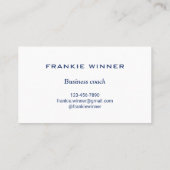 成功ネイビーブルーのコーチ 名刺 (裏面)