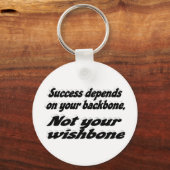 成功バックボーンやる気を起こさせる引用文 キーホルダー (裏面)