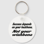 成功バックボーンやる気を起こさせる引用文 キーホルダー (裏面)