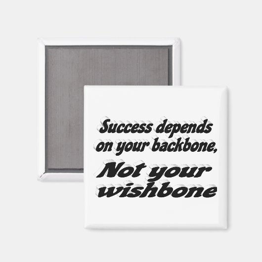 成功バックボーンやる気を起こさせる引用文 マグネット (正面/裏面)