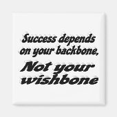 成功バックボーンやる気を起こさせる引用文 マグネット (正面)