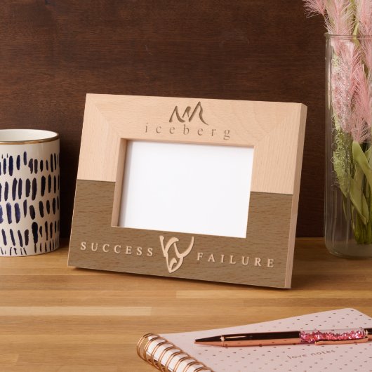 成功パーソナライズされた感動的失敗Iceberg レーザー彫刻フレーム (左)
