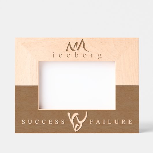 成功パーソナライズされた感動的失敗Iceberg レーザー彫刻フレーム (正面)