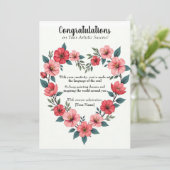 成功パーソナライズされた芸術的おめでとうカード (スタンド正面)