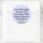 成功フィリップ4:19略記 ラウンドシール (バッグ)