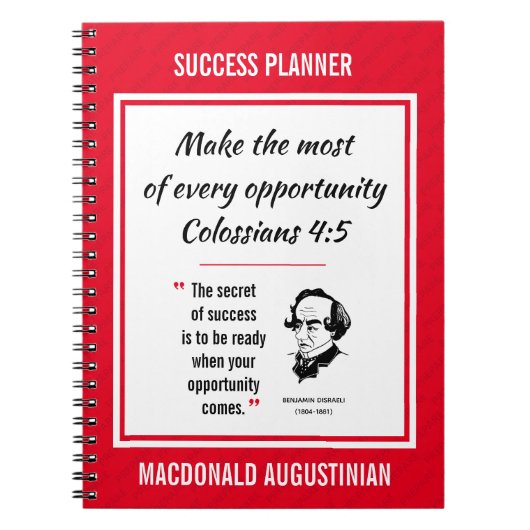 成功プランナーディスラエリ感動的聖なる書物、 経典 ノートブック (正面)