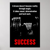 成功ボディビルフィットネス 感動的 ポスター (正面)