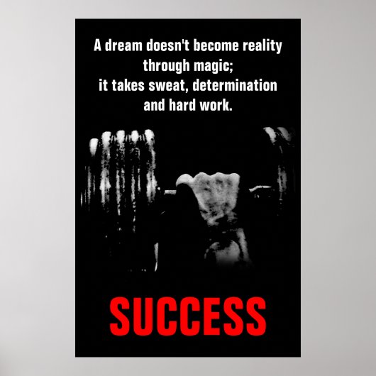 成功ボディビルフィットネス 感動的 ポスター (正面)