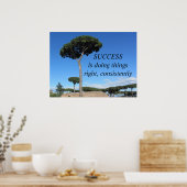 成功メッセやる気を起こさせるージ ポスター (キッチン)