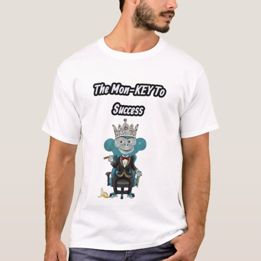 成功モンキーイラスト Tシャツ (正面)