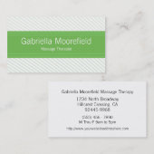 成功ライン緑のマッサージのセラピーの名刺 名刺 (正面/裏面)