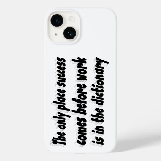 成功作業やる気を起こさせる引用文 Case-Mate iPhoneケース (裏面)