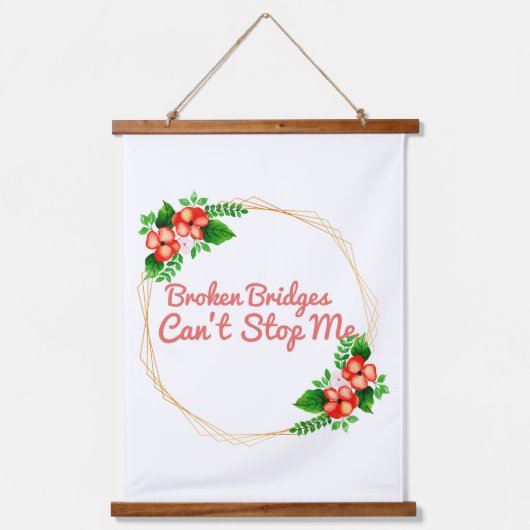 成功前向きと自己のための気に肯定 吊り下げ型タペストリー (正面)