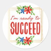 成功前向きと自己の愛のためのバイブ ラウンドシール (正面)