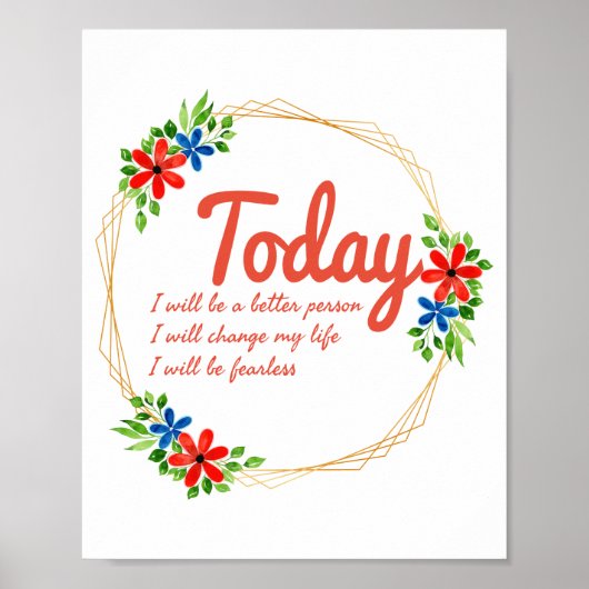 成功前向きに向けた良い引用文 ポスター (正面)