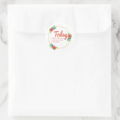 成功前向きに向けた良い引用文 ラウンドシール (バッグ)