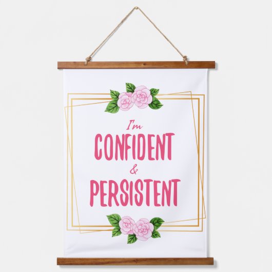 成功前向きに向けた良い引用文 吊り下げ型タペストリー (正面)