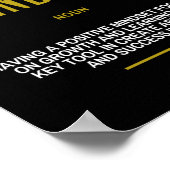 成功前向きに対す感動的るマインドセット引用文 ポスター (角)