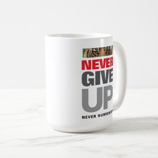 成功引用文は決与えして降伏しない コーヒーマグカップ (正面右)