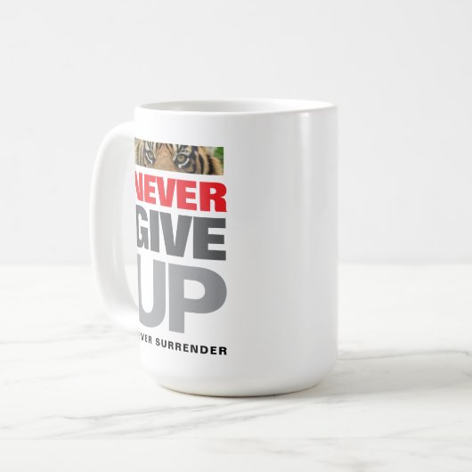 成功引用文は決与えして降伏しない コーヒーマグカップ (正面左)