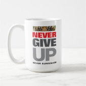 成功引用文は決与えして降伏しない コーヒーマグカップ (左)