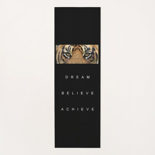 成功引用文ドリームエ信じーム達成やる気を起こさせる ヨガマット (正面)