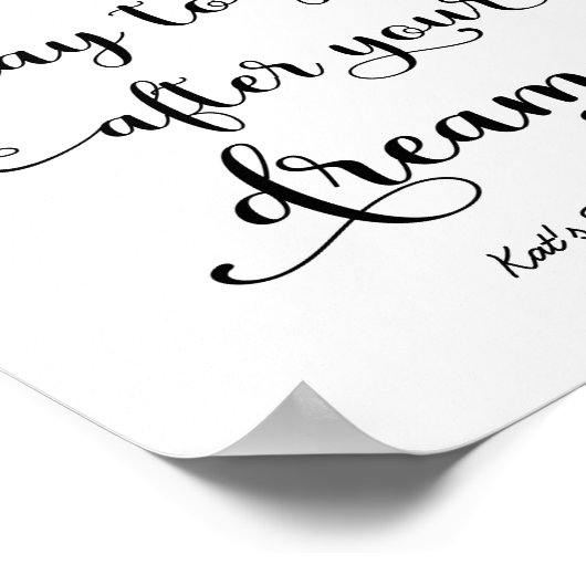 成功引用文日々のモチベーション白黒 ポスター (角)