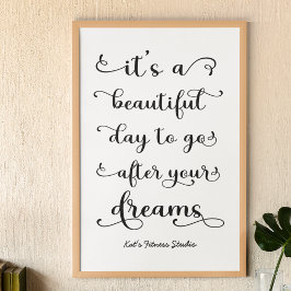 成功引用文日々のモチベーション白黒 ポスター