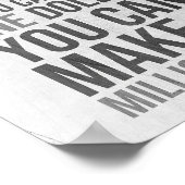 成功引用文百万を挙げることができる ポスター (角)