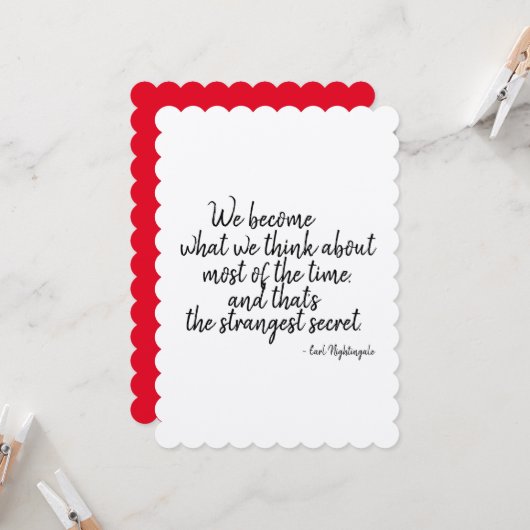 成功意欲を起こへの引用できるグリーティングカードの秘密 カード (正面/裏面インサイチュ)