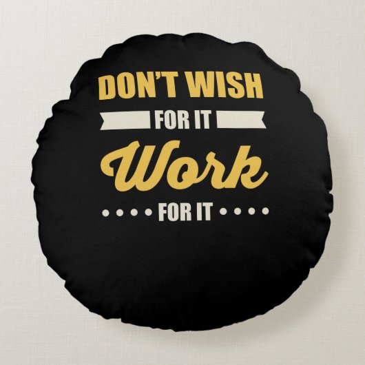 成功感動的やる気を起こさせる引用文 ラウンドクッション (正面)