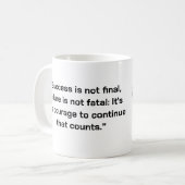 成功感動的引用文コーヒーマグ コーヒーマグカップ (正面左)