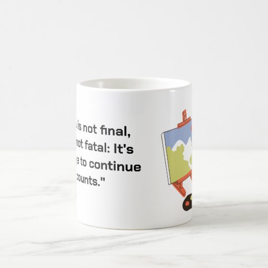 成功感動的引用文コーヒーマグ コーヒーマグカップ (中央)