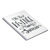 成功態度夢ゴールやる気を起こさせる引用文 ノートブック (右側)