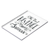 成功態度夢ゴールやる気を起こさせる引用文 ノートブック (左側)