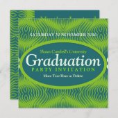 成功振動卒業招待状 招待状 (正面/裏面)