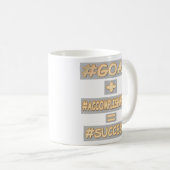 「成功方程式」かわいいデザイン。買今 コーヒーマグカップ (正面右)