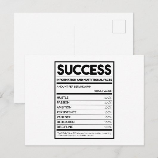 成功栄養情報 ポストカード (正面/裏面)