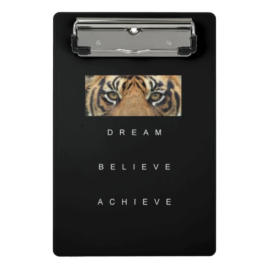 成功自己改善やる気を起こさせる引用文虎 ミニクリップボード (正面)