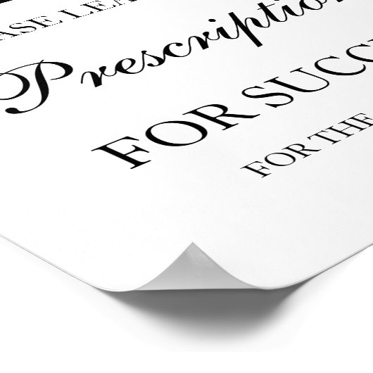 成功離れの処方箋アドバイス記号 ポスター (角)