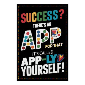 成功？そのアプリがある – 自分で適用 ポスター
