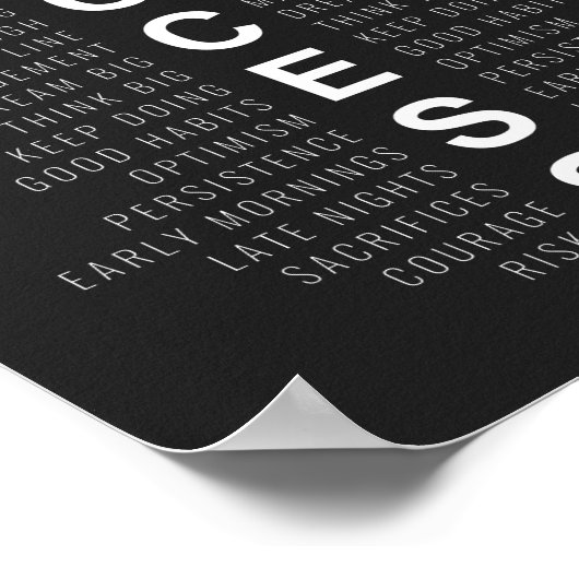 成功 |やる気を起こさせる引用文 ポスター (角)