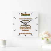 成功 スクエア壁時計 (ホーム)