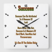 成功 スクエア壁時計 (正面)