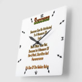 成功 スクエア壁時計 (傾斜)