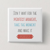 成功、態度、ゴールやる気を起こさせるライフ引用文 缶バッジ (正面)