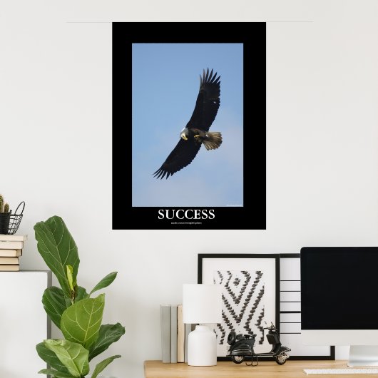 成功Bald Eagleのポスやる気を起こさせるター ポスター (ホームオフィス)