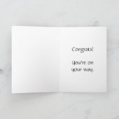 成就は次のステップを踏んでいる。おめでとうカード カード (内部)